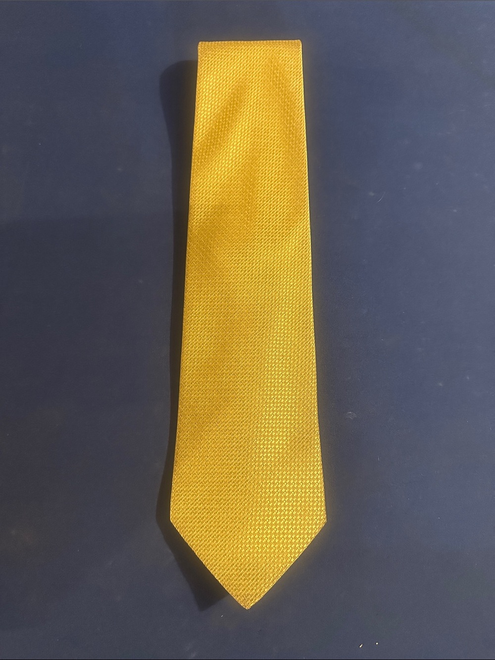 Frangi Italian Men's Yellow 100% Silk Tie - Classic Solid Style - Italy